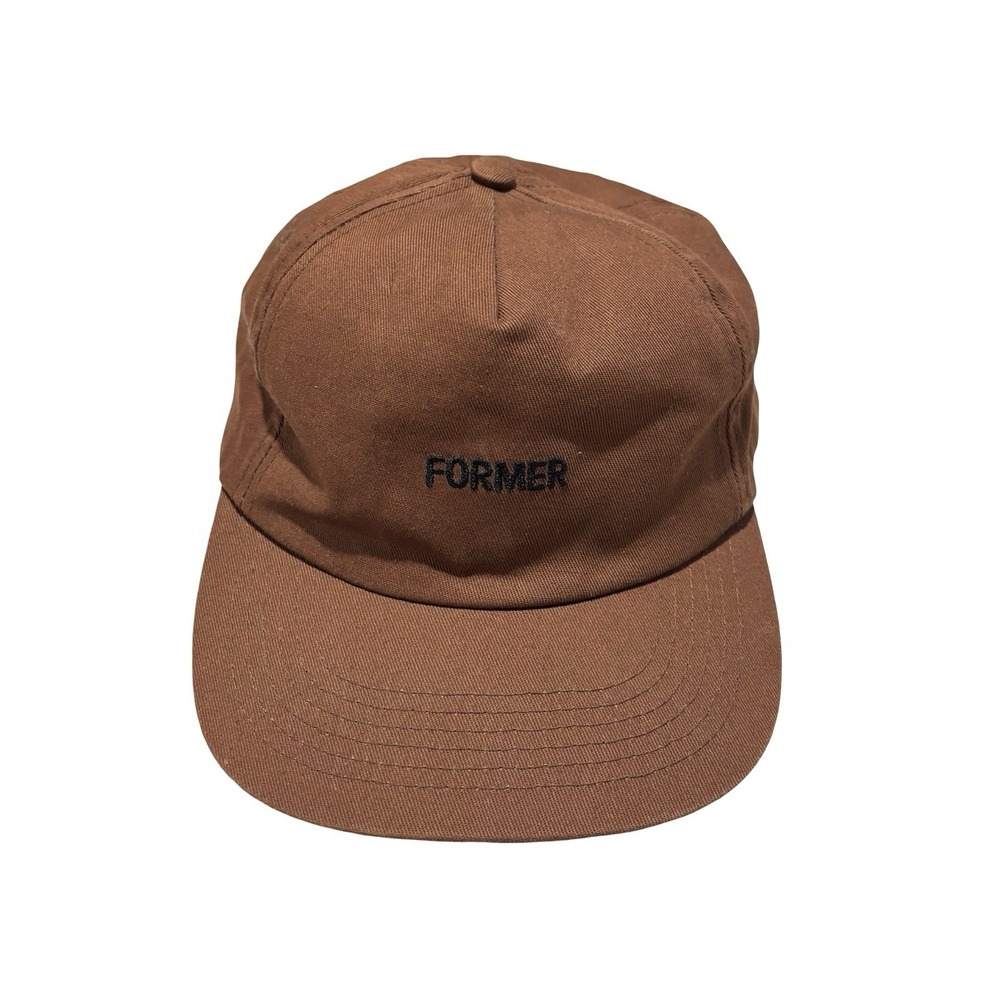 FORMER Men's Spell Out Logo Snap Back Hat Brown Size OSFM